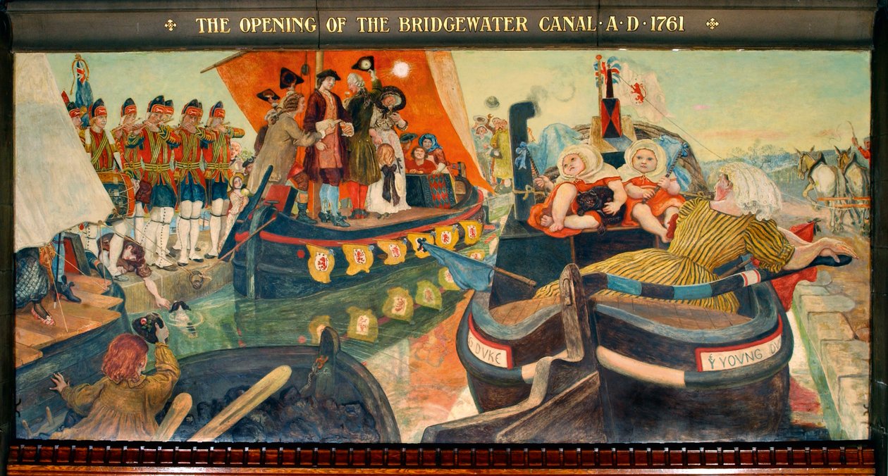Åbningen af Bridgewater-kanalen AD 1761 af Ford Madox Brown