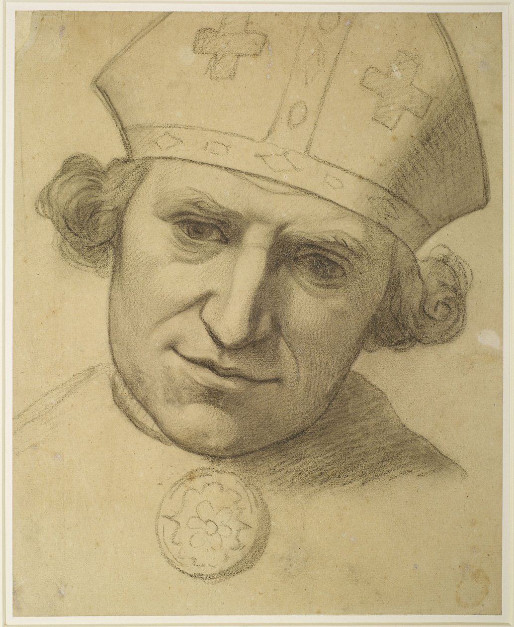Retfærdighedens ånd - studie til biskoppens leder af Ford Madox Brown