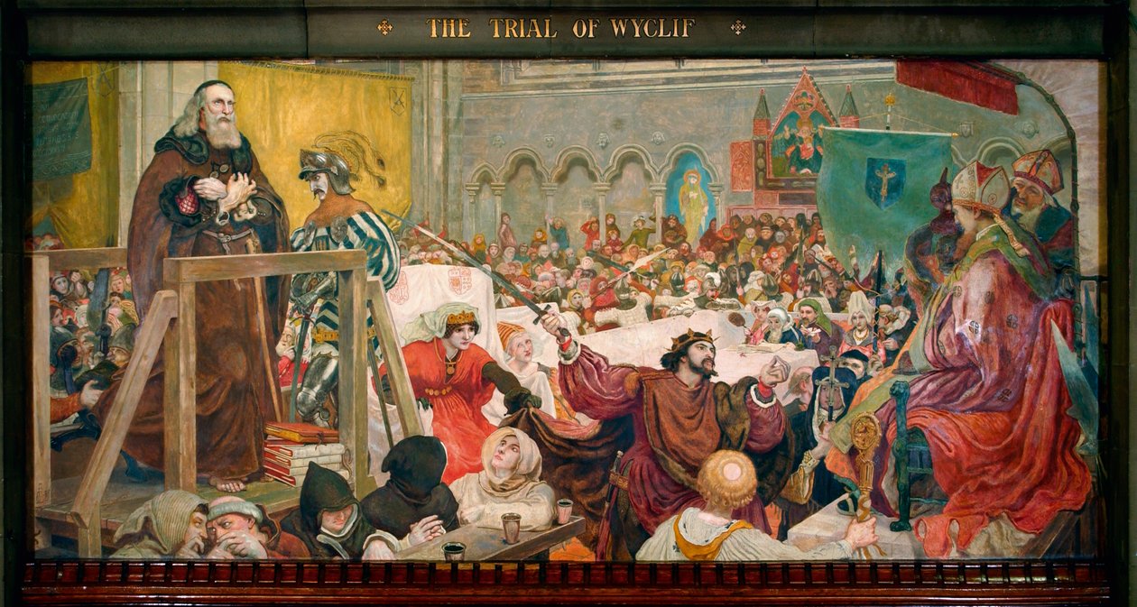 Retssagen mod Wyclif af Ford Madox Brown