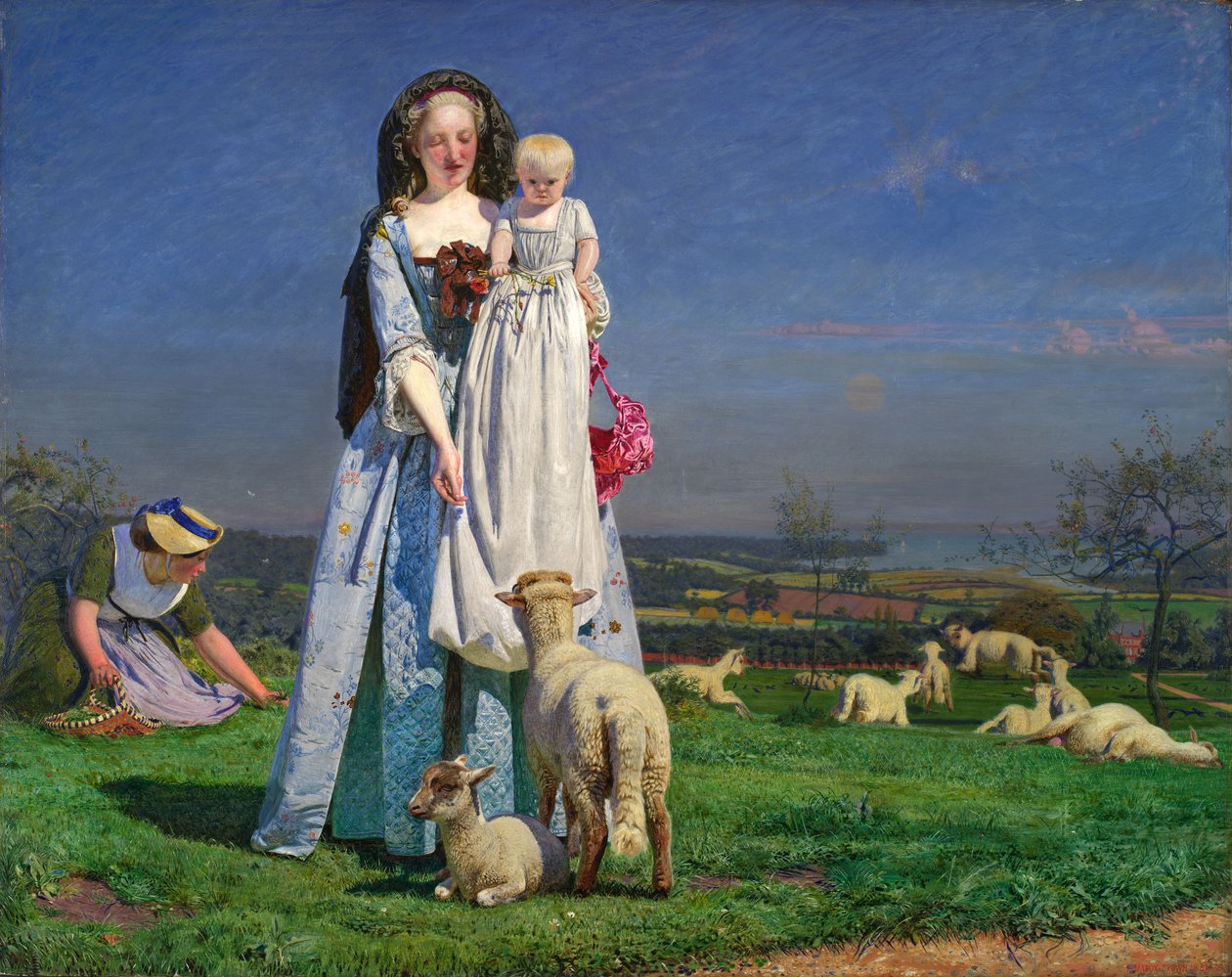 De smukke Baa-Lambs af Ford Madox Brown