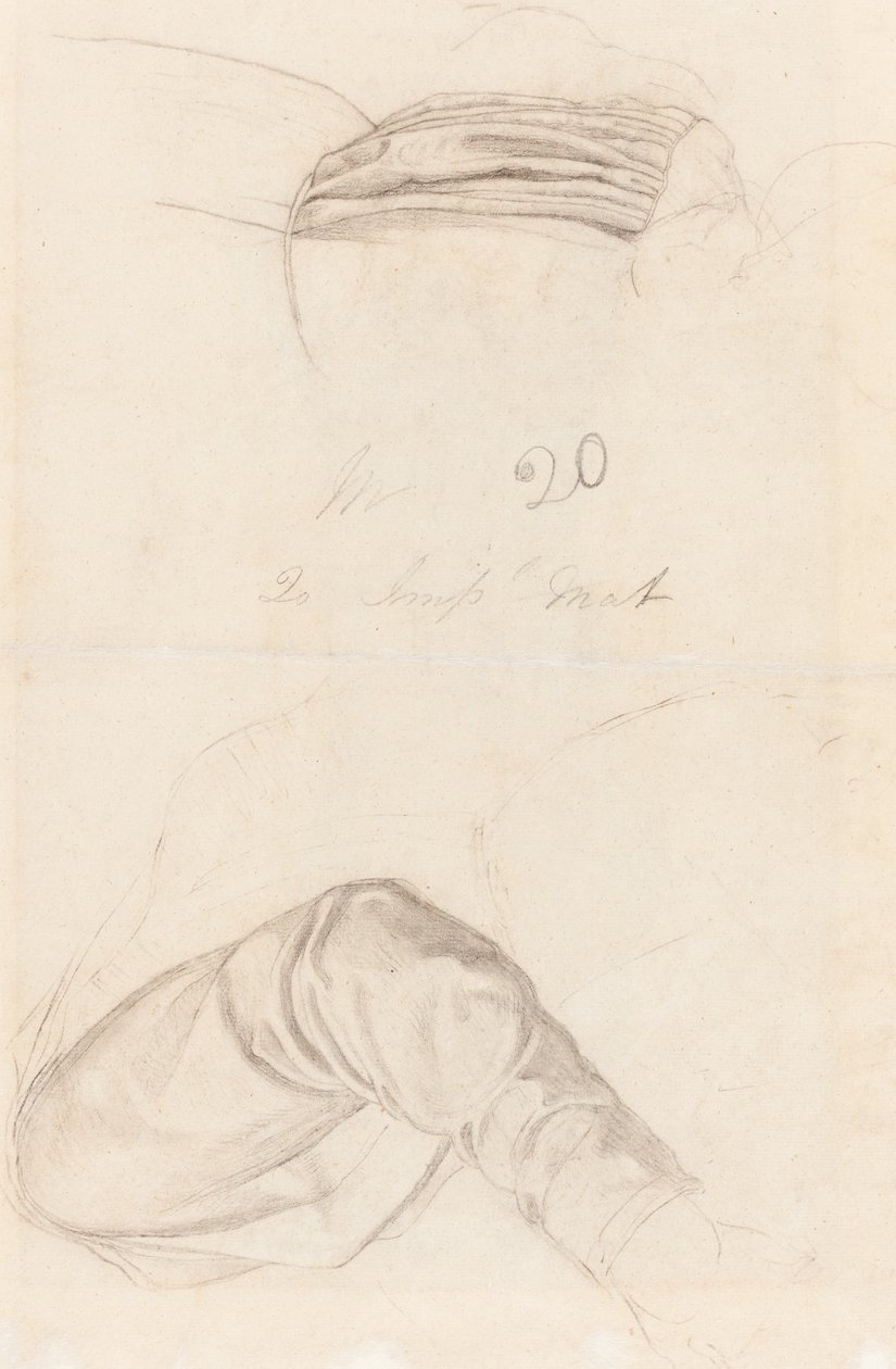 To draperistudier [verso] af Ford Madox Brown