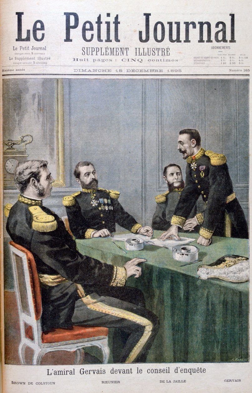 Admiral Gervais foran undersøgelseskomitéen, 1895 af Fortuné Méaulle