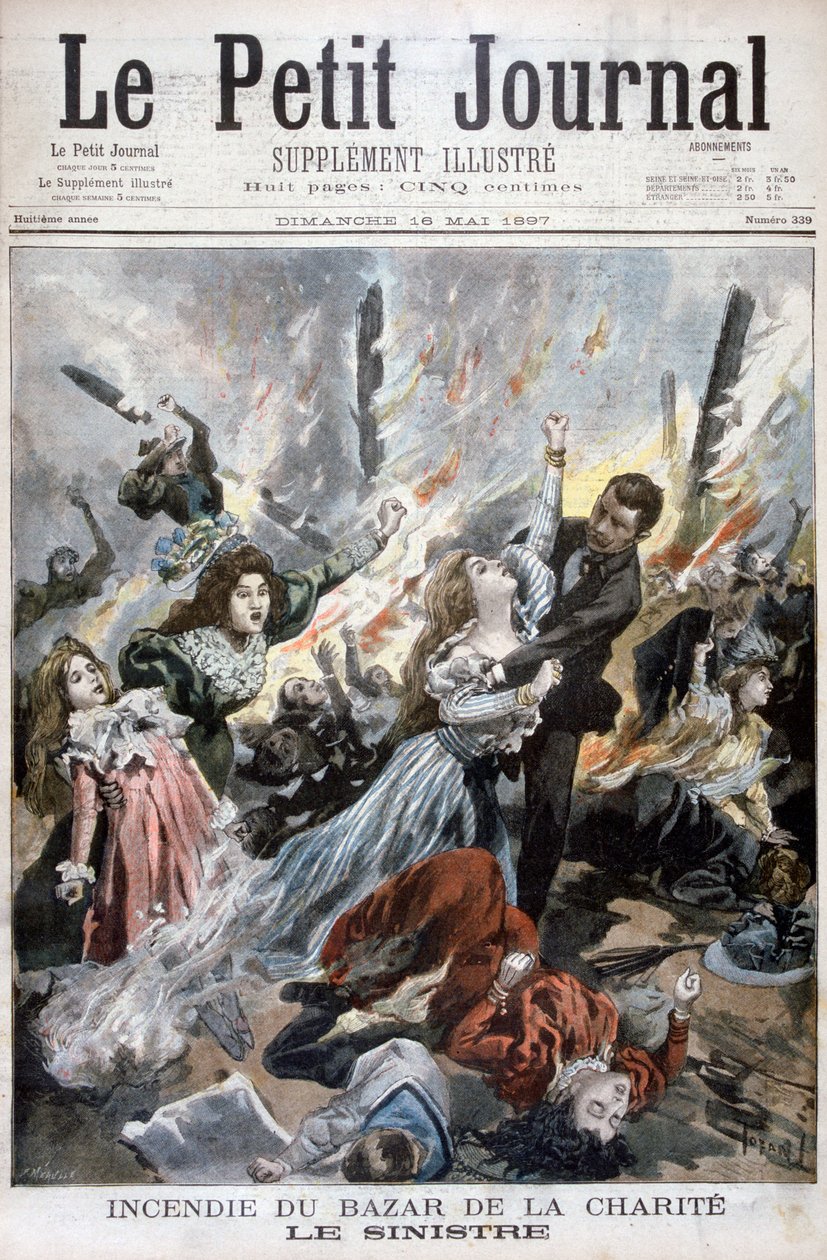 Brand ved Bazar de la Charite, Paris, 4. maj 1897 af Fortuné Méaulle