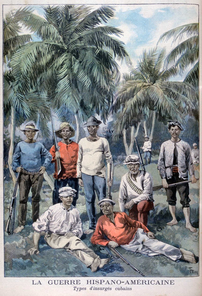 Oprørscubanere under den spansk-amerikanske krig, 1898 af Fortuné Méaulle