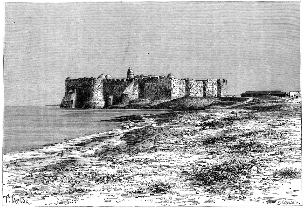 Djerba Island, Slot nær Hunt Suk, Tunesien, c1890 af Fortuné Méaulle