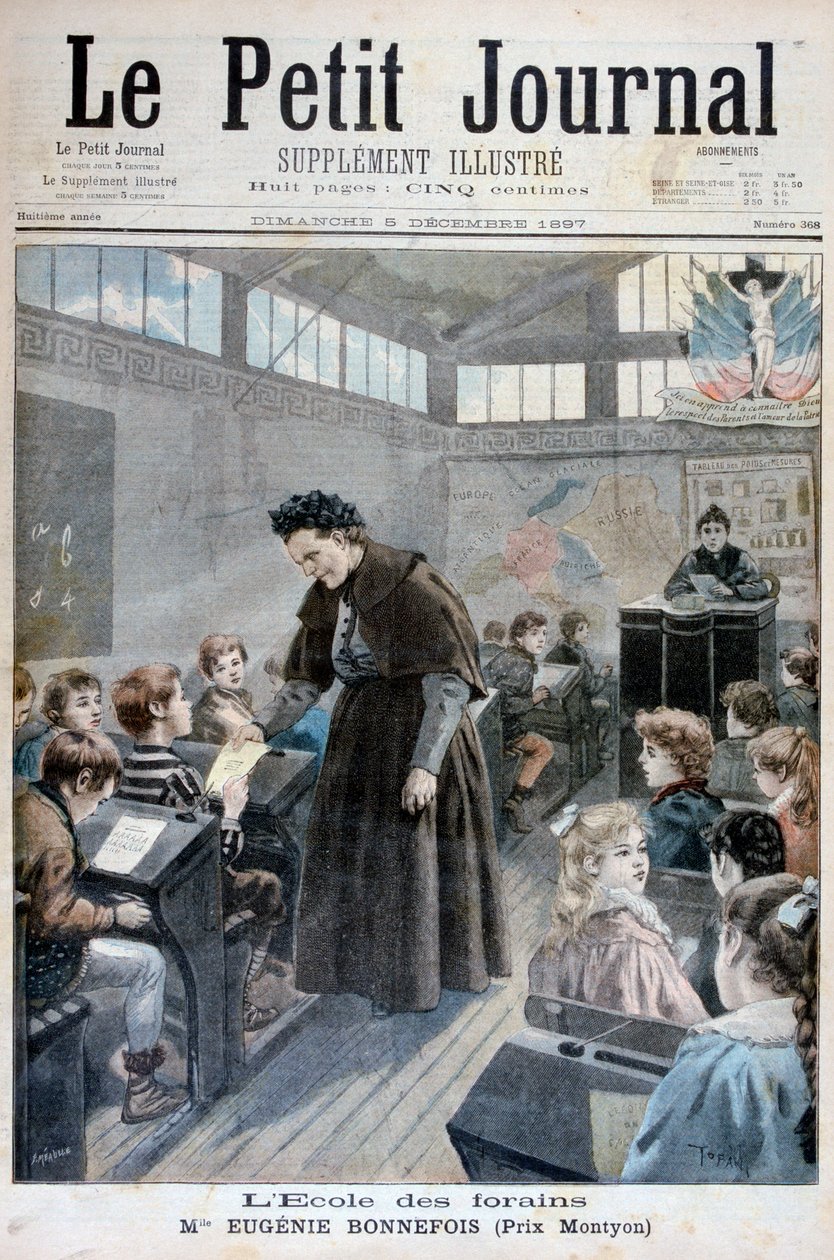 Mademoiselle Eugenie Bonnefois, grundlægger af en skole for børn af tivoliarbejdere, 1897 af Fortuné Méaulle