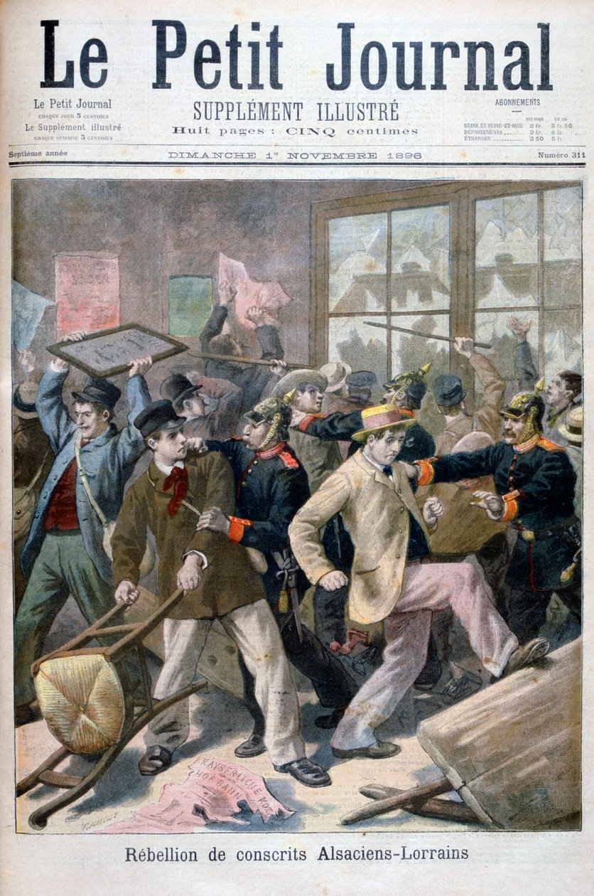 Oprør af de værnepligtige Alsaciens-Lorraine, 1896 af Fortuné Méaulle