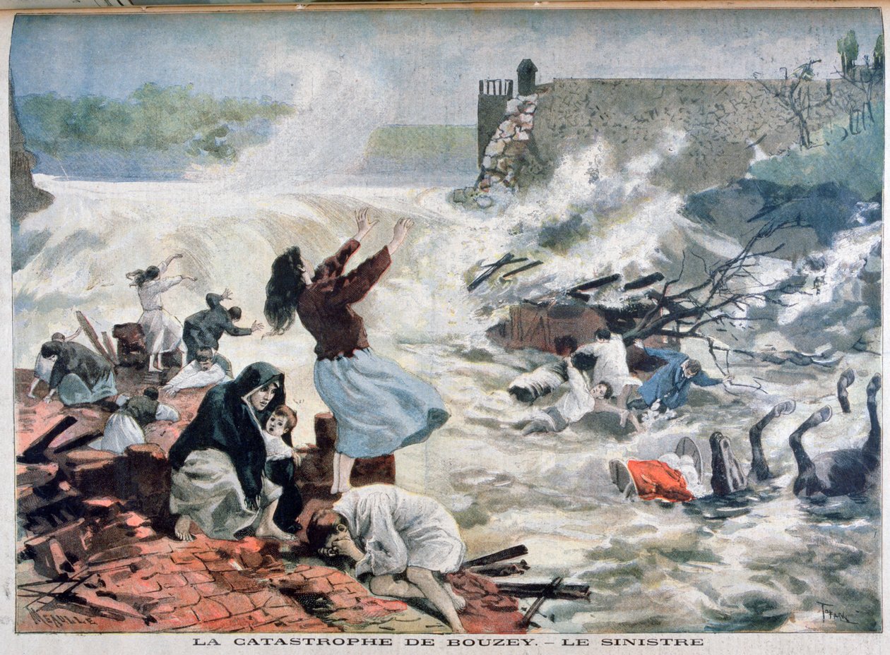 Katastrofen ved Bouzey, 1895 af Fortuné Méaulle