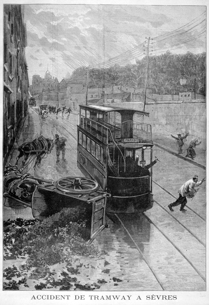 Sporvognsulykke, Sevres, Paris, 1897 af Fortuné Méaulle