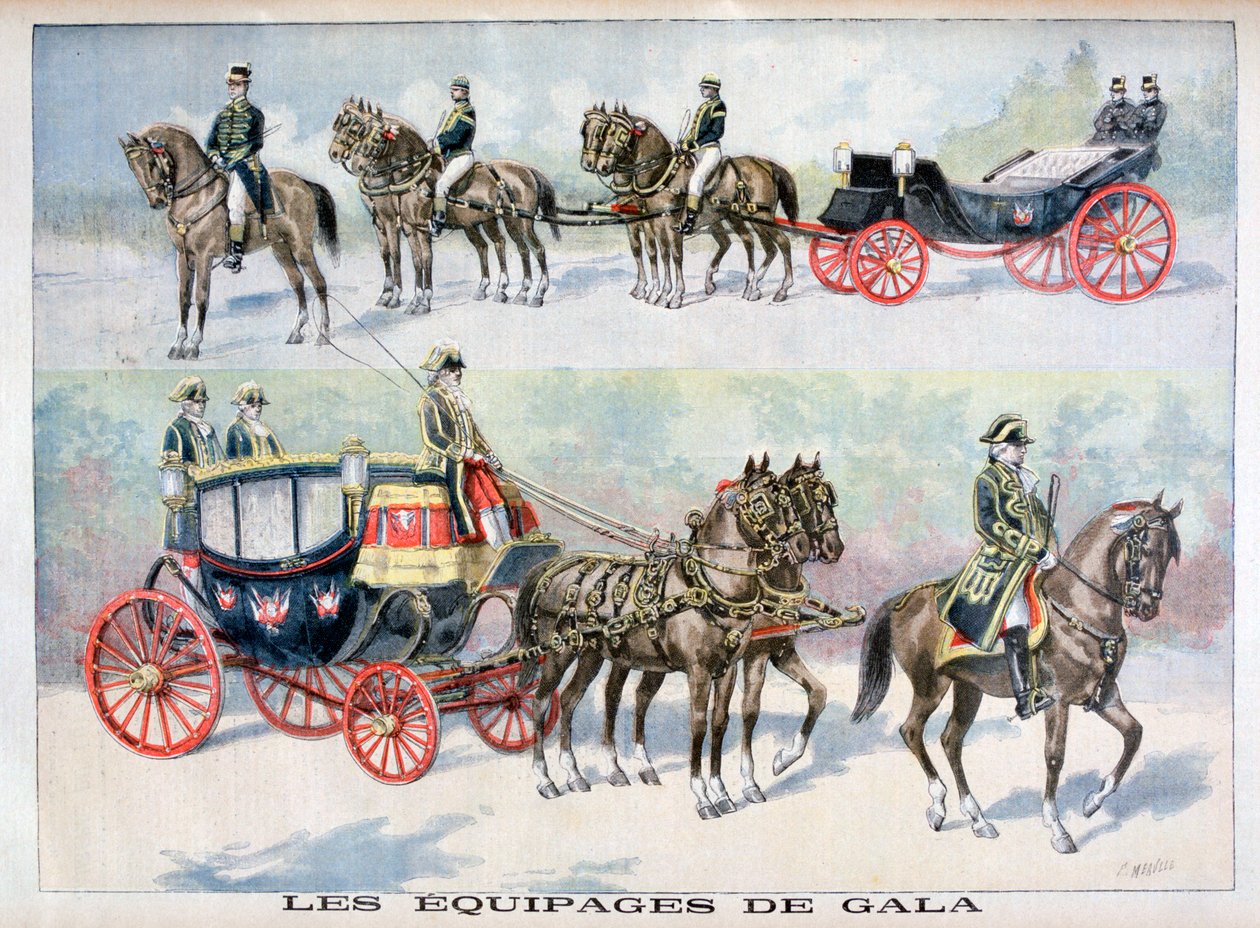 Typer af gallavogne, 1896 af Fortuné Méaulle