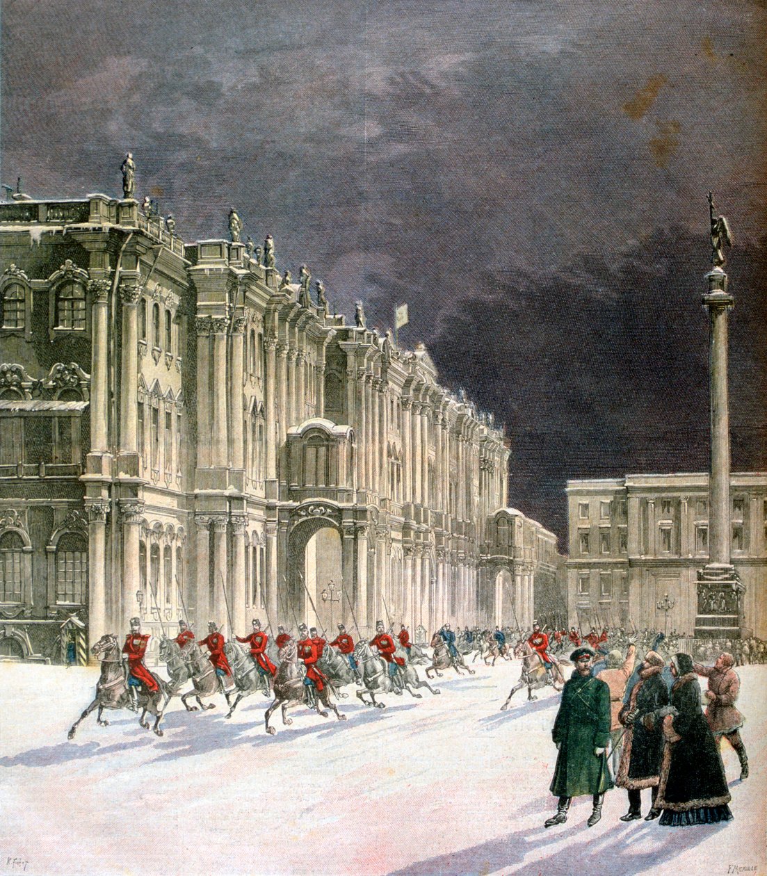 Vinterpaladset, Sankt Petersborg, Rusland, 1891 af Fortuné Méaulle