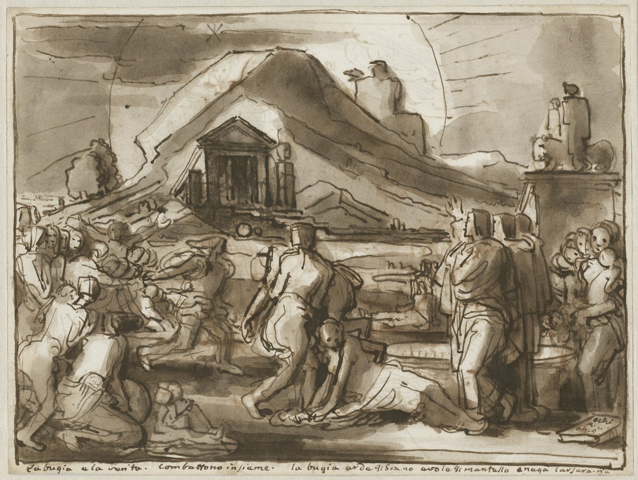 En allegori om sandhed og løgn (verso) af Fortunato Duranti