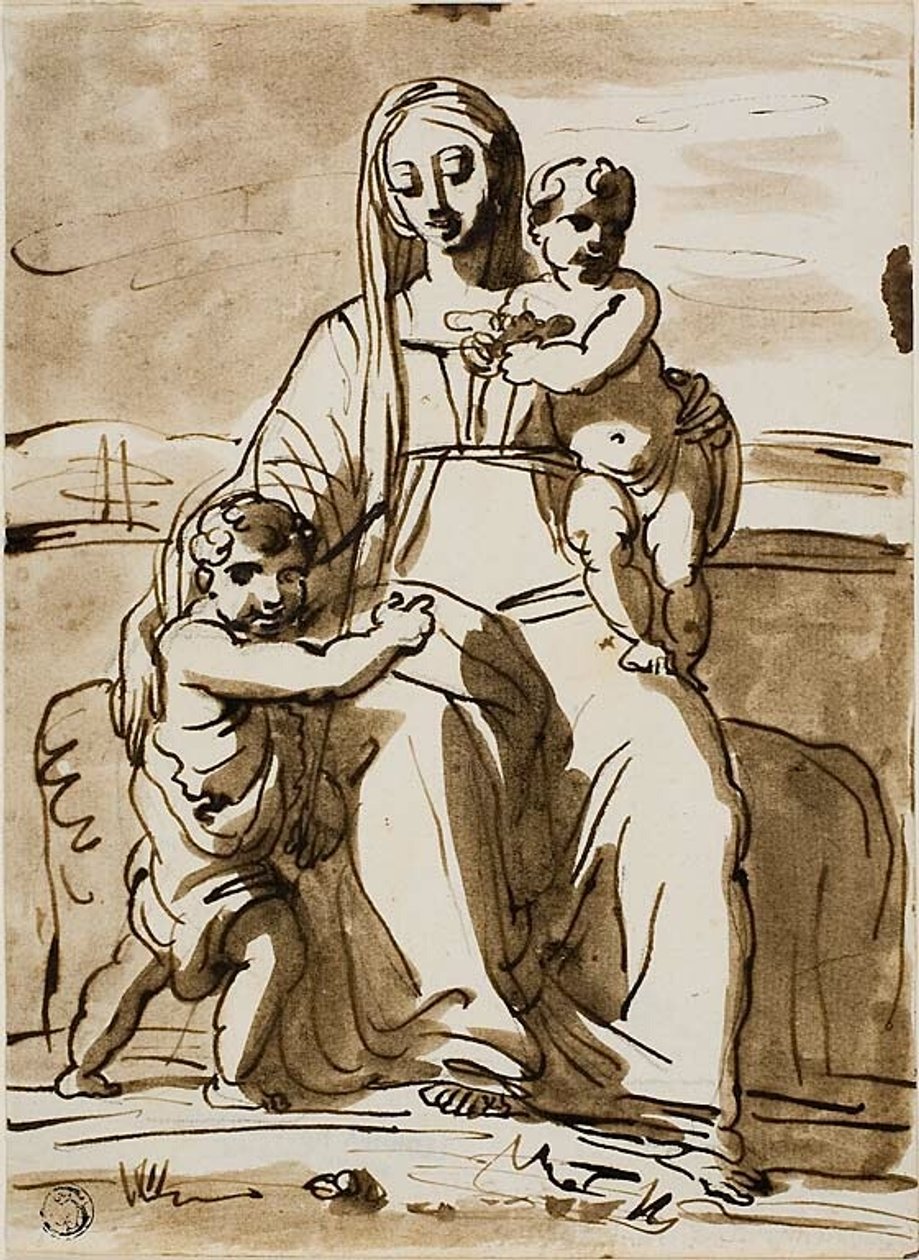Madonna og barn med Sankt Johannes af Fortunato Duranti