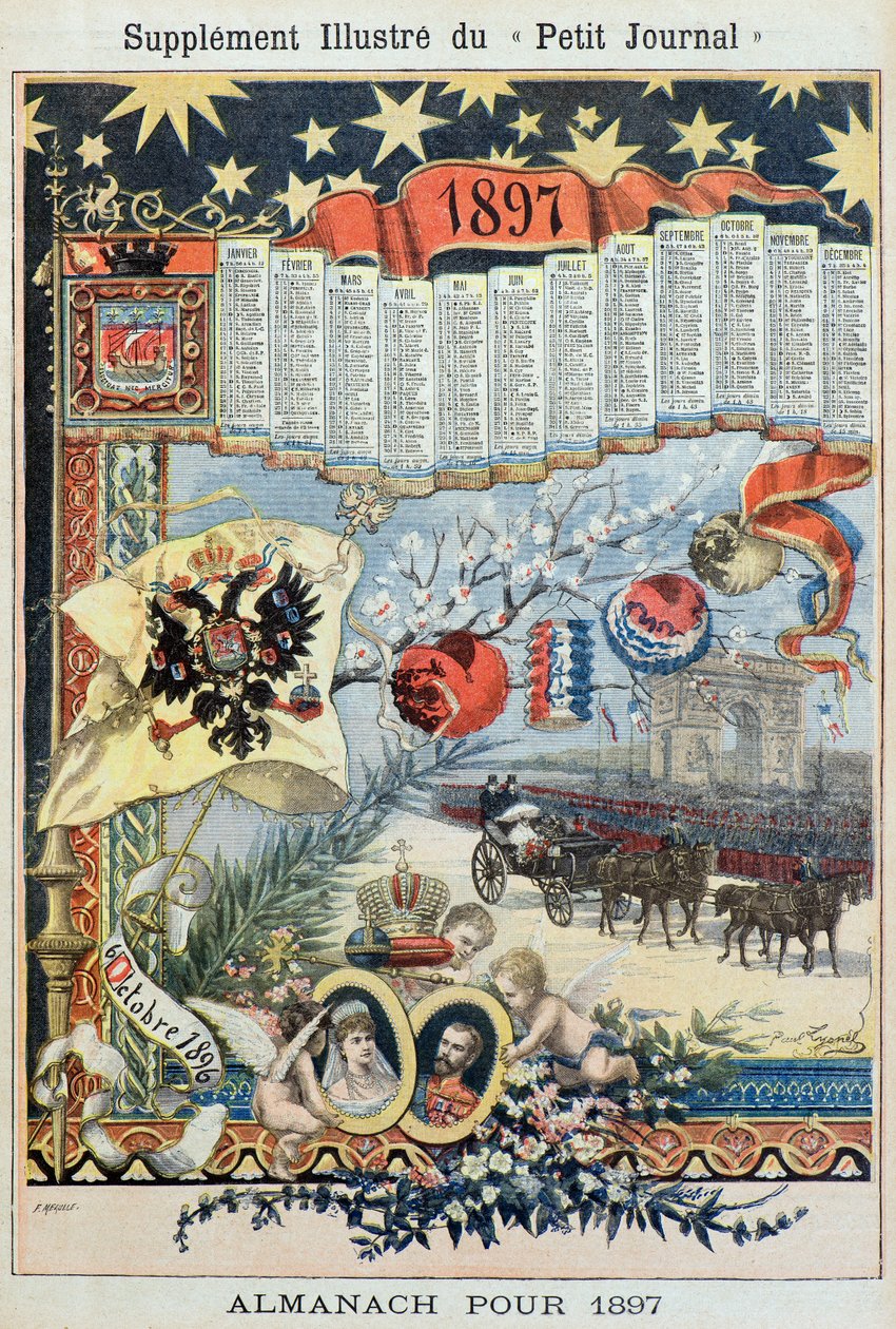 Almanak for året 1897 (gravering) af Fortune Louis Meaulle