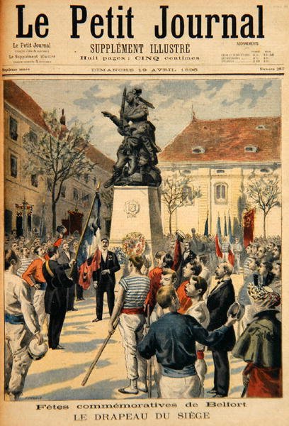 Minde om belejringen af Belfort, illustration fra Le Petit Journal, 19. april 1896 af Fortune Louis Meaulle