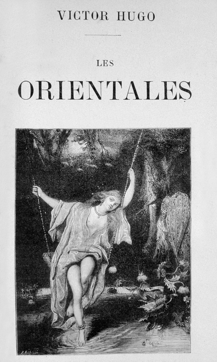 Forsiden af bogen "Les orientales" af Victor Hugo af Fortune Louis Meaulle