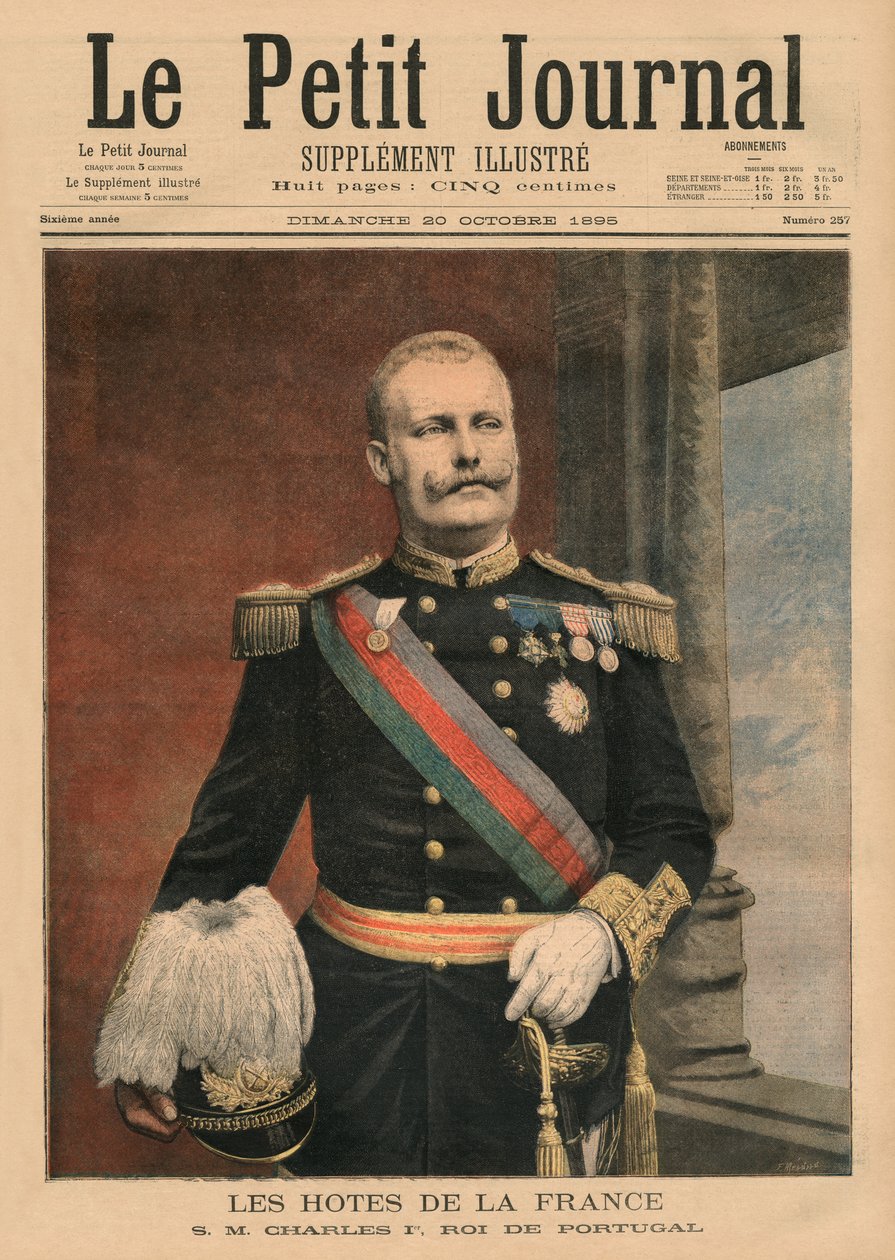 Franske værter, Hans Majestæt Carlos I, Konge af Portugal, forsideillustration fra 