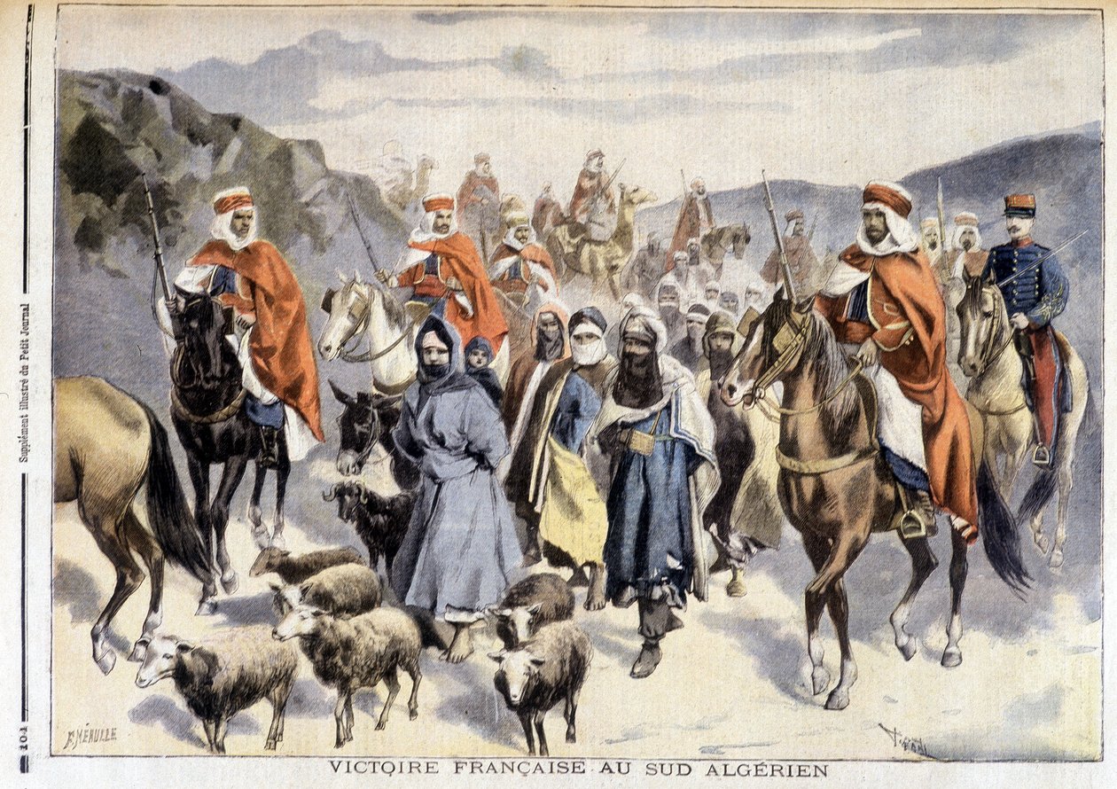 Fransk sejr i det sydlige Algeriet - i "" Le Petité Journal"" af 28/03/1897 af Fortune Louis Meaulle