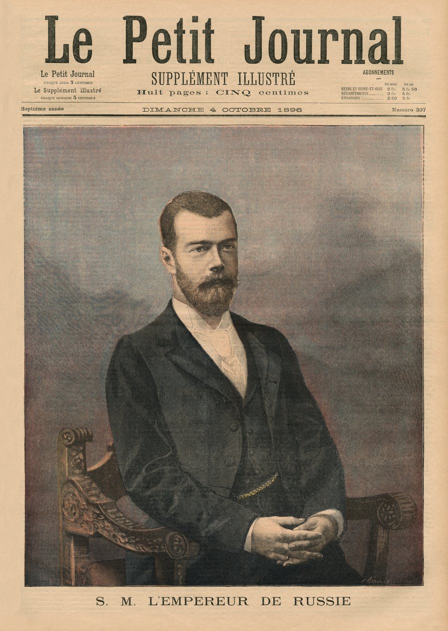 Hans Majestæt Kejser Nicholas II af Rusland, forsideillustration af 