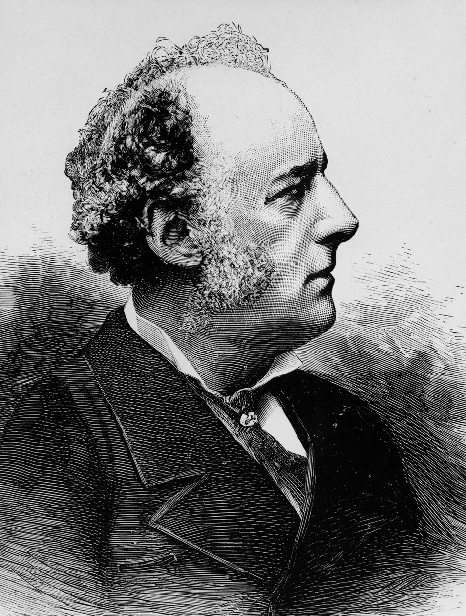 John Everett Millais (1829-1896) engelsk prærafaelitmaler, kobberstik af Meaulle af Fortune Louis Meaulle