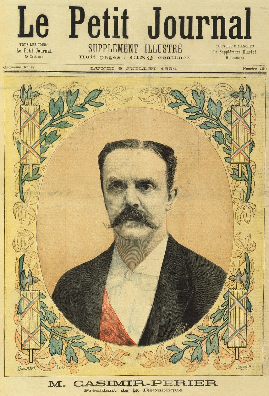 Monsieur Jean Casimir-Perier (1847-1907) fra Le Petit Journal, 9. juli 1894 af Fortune Louis Meaulle