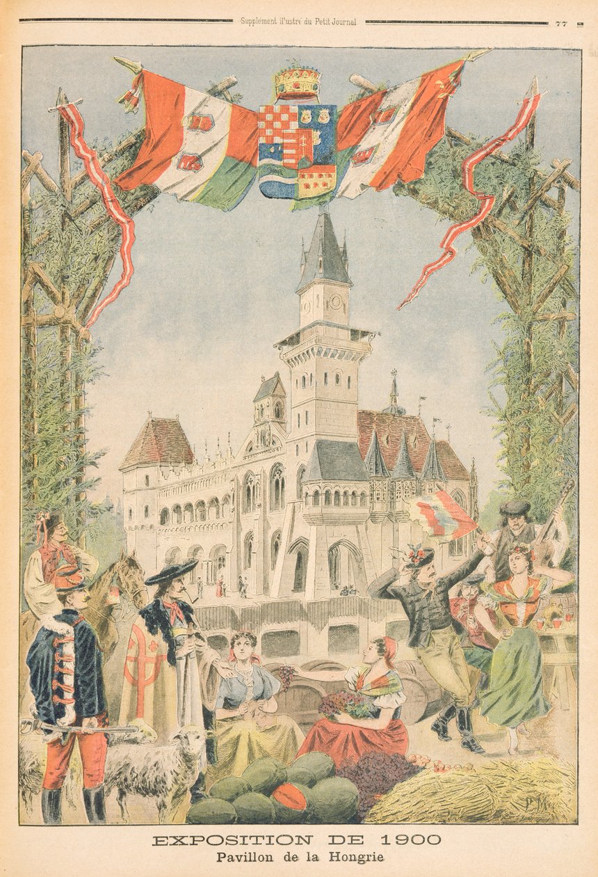 Den ungarske pavillon på verdensudstillingen i 1900, Paris, illustration fra 
