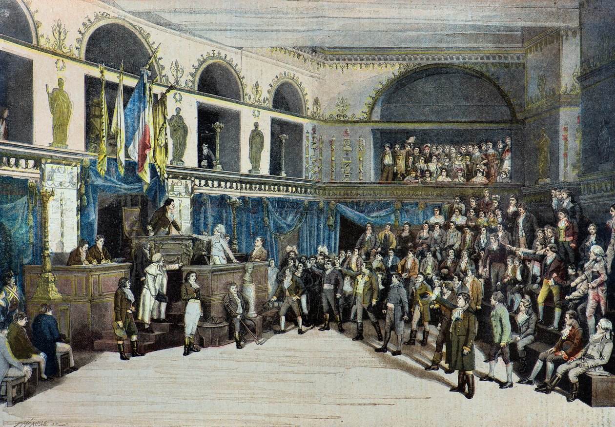 Thermidor, robespierres fald, teater de la porte saint martin af Fortune Louis Meaulle