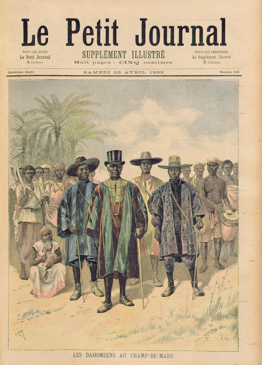 Dahomeans på Champs de Mars, illustration fra 