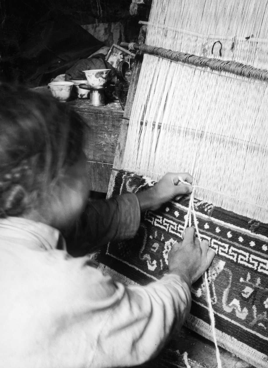 Tæppevæveren, Gyantsé, Tibet af Fosco Maraini