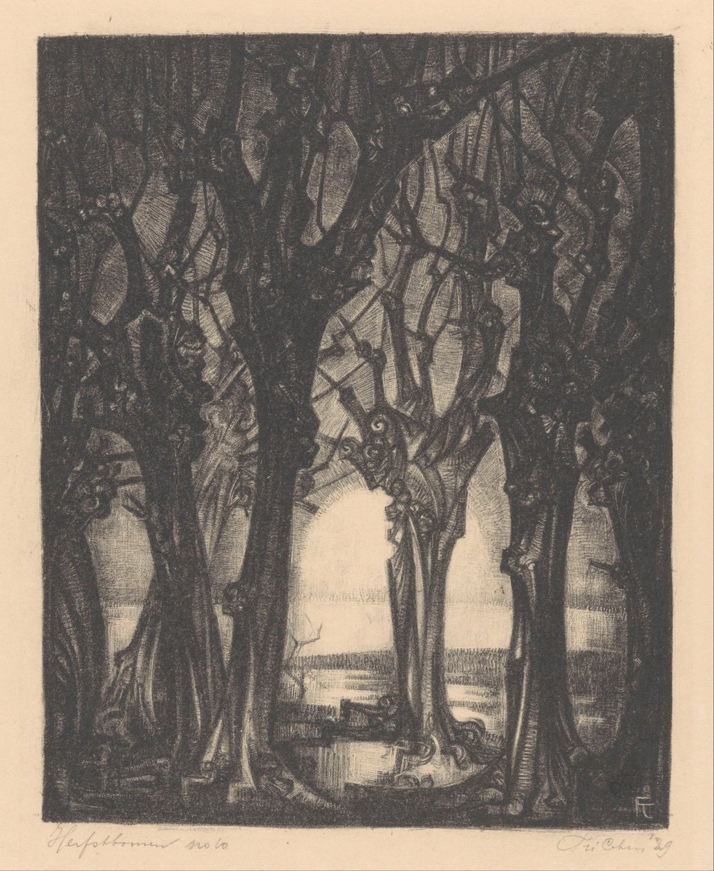 Herfstbomen (original titel på objekt) af Fré Cohen (signed by artist)