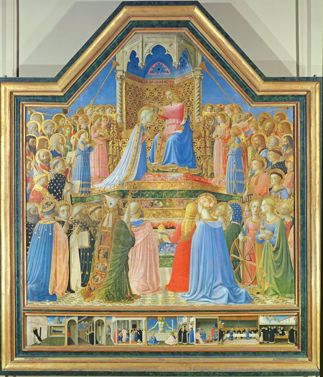 Jomfruens kroning, ca. 1430-32 (tempera på panel) (for detaljer se 93858) af Fra Angelico
