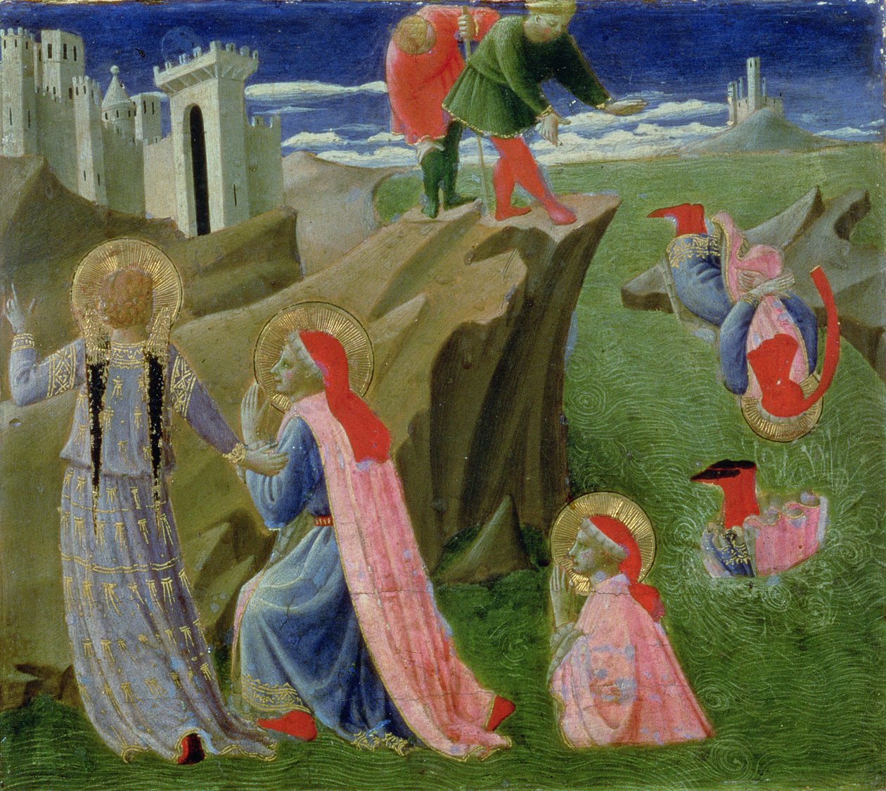 St. Cosmas og St. Damian reddet fra drukning, fra predellaen af Annalena-altertavlen, ca. 1434 (tempera på panel) af Fra Angelico