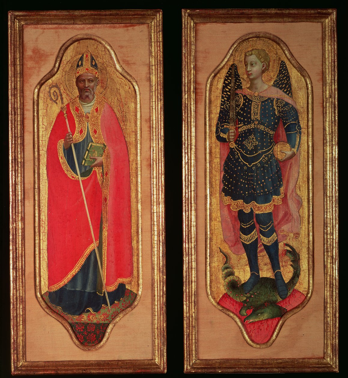 Sankt Nikolaus af Bari og Sankt Mikael, ca. 1423 (tempera på træ) af Fra Angelico