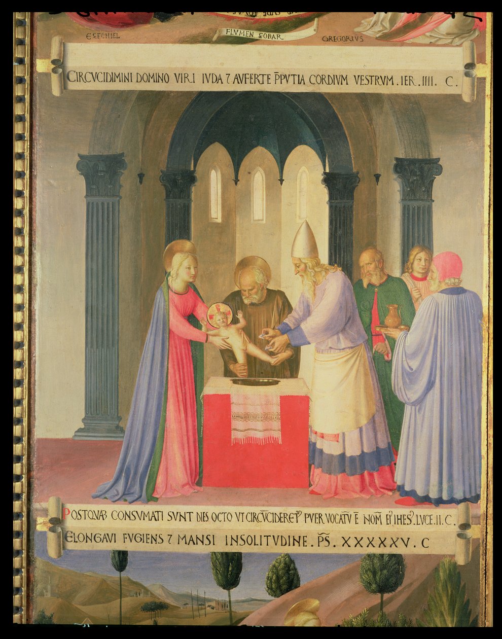 Omskæringen, detalje fra panel et af Santissima Annunziatas sølvskattekammer, ca. 1450-53 (tempera på panel) af Fra Angelico