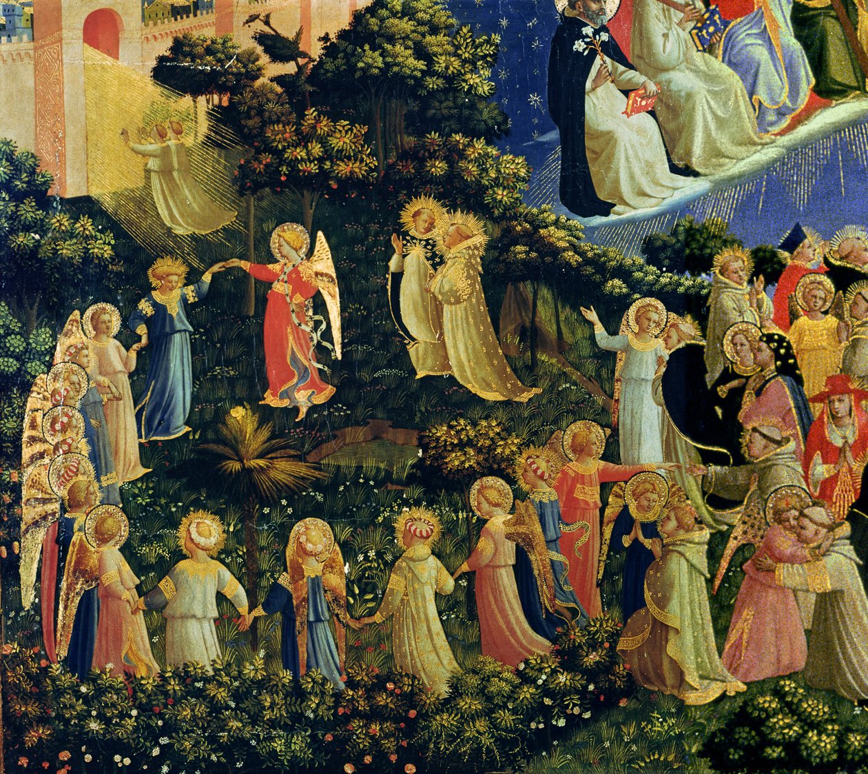 The Last Judgment (tempera på panel) (detaljer) af Fra Angelico