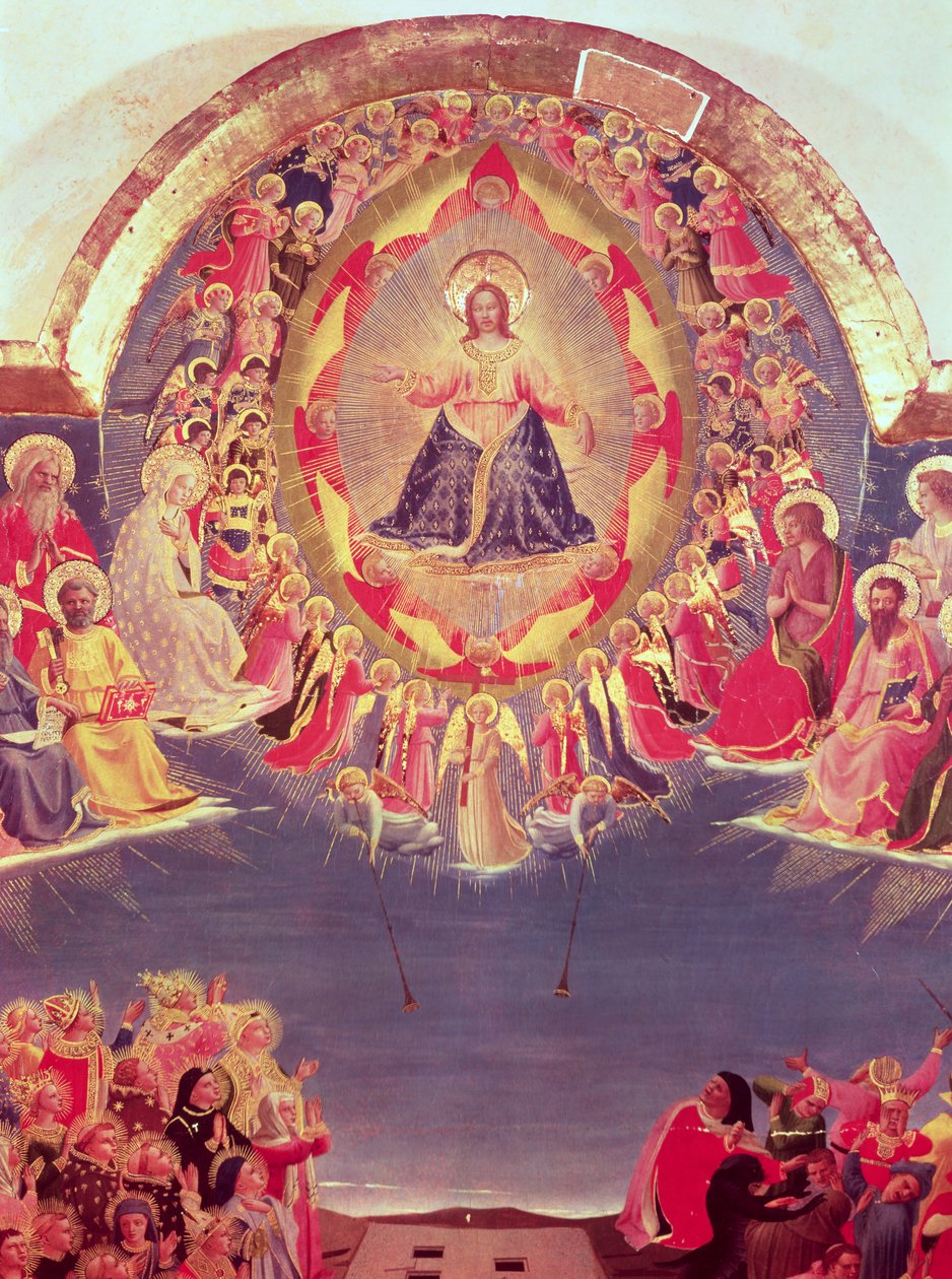 The Last Judgment (tempera på panel) (detaljer) af Fra Angelico