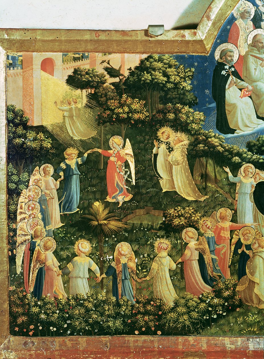 The Last Judgment (tempera på panel) (detaljer) af Fra Angelico