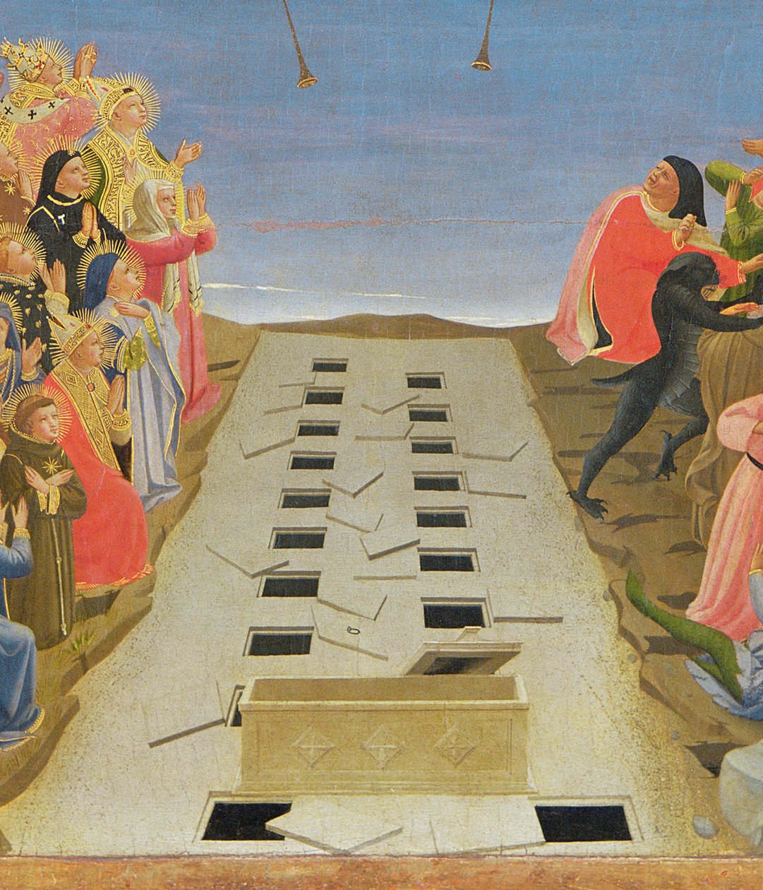 Den sidste dom, altertavle fra Santa Maria degli Angioli, detalje, c.1431 af Fra Angelico