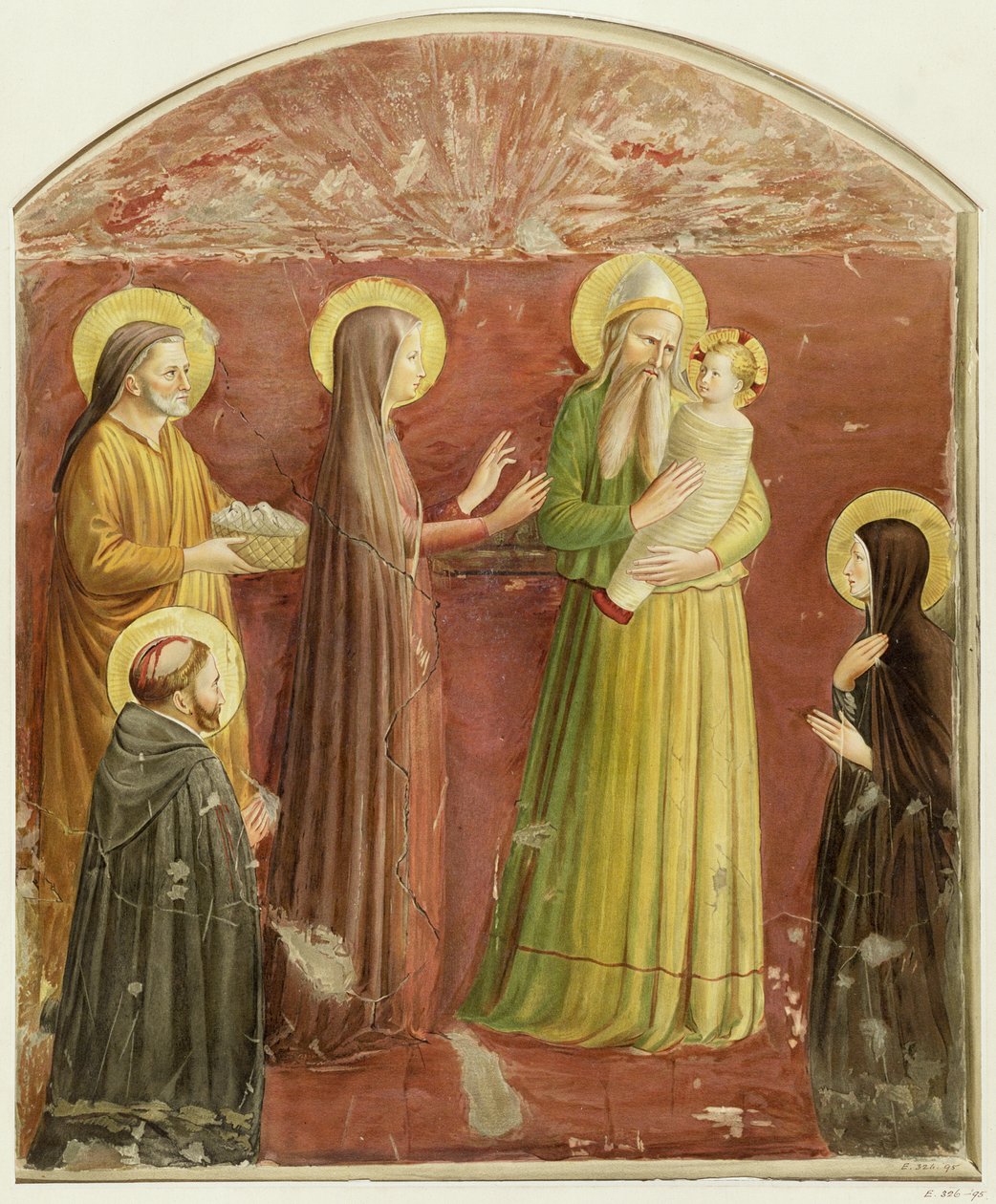 Præsentationen i templet, fra en serie af tryk lavet af Arundel Society (chromolitho) (se 76098) af Fra Angelico