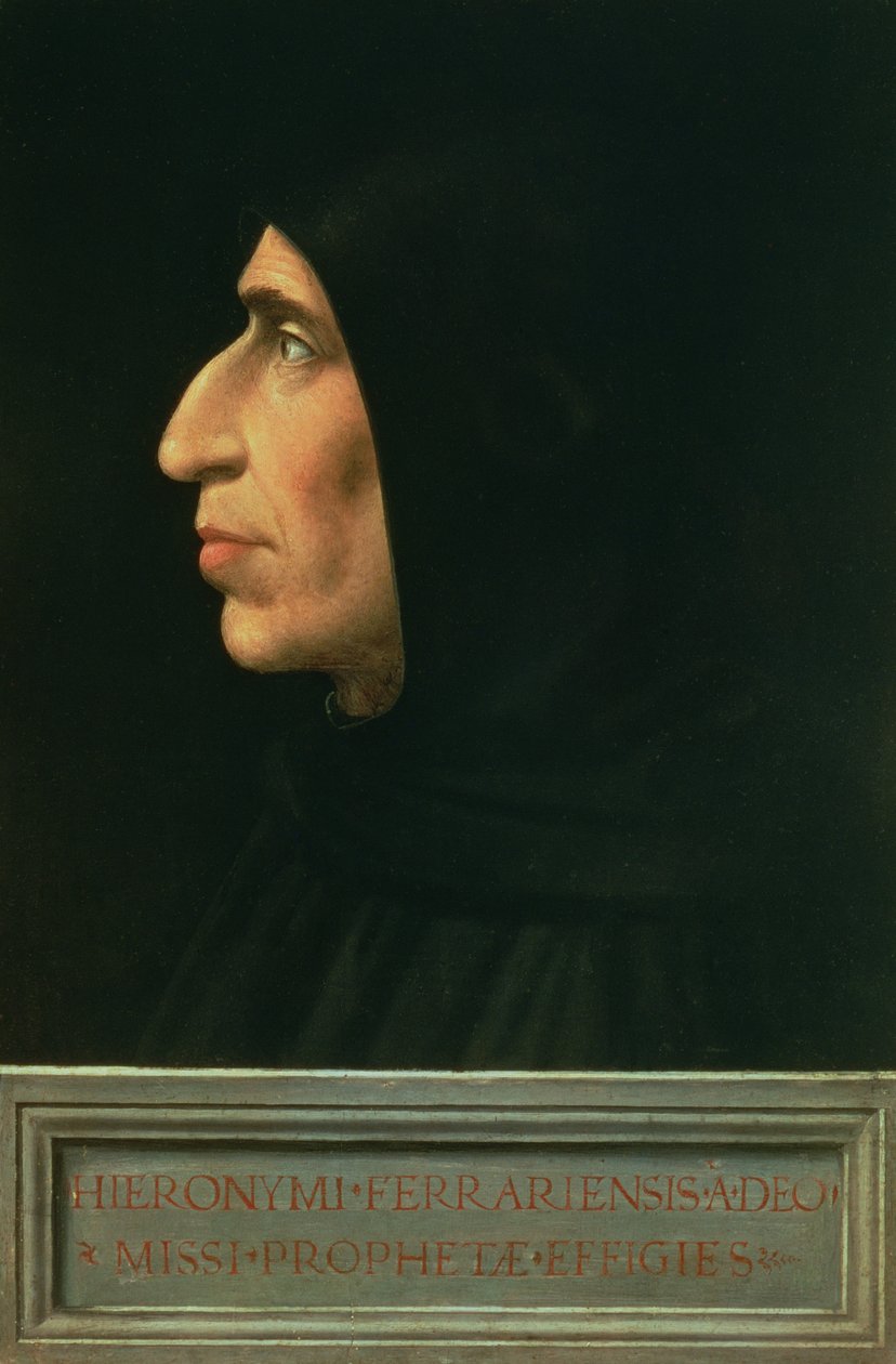Portræt af Savonarola (panel) af Fra Bartolommeo