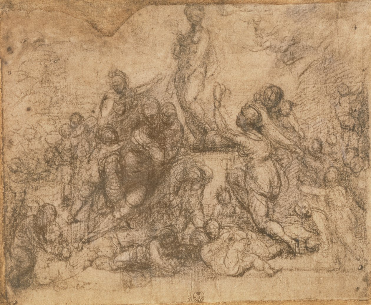 Tilbedelsen af Venus (kridt på papir) af Fra Bartolommeo