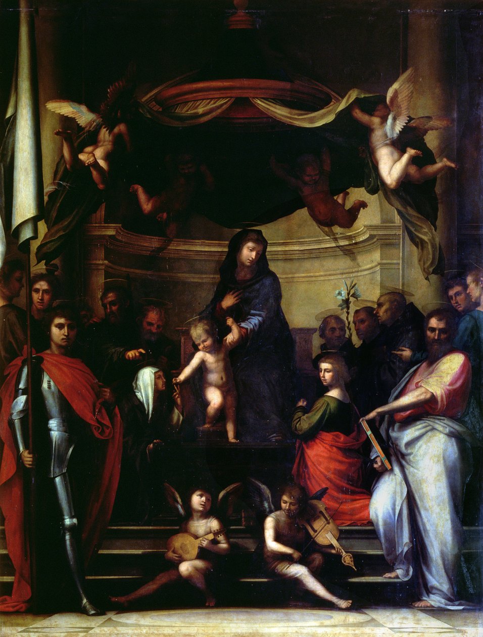 Det mystiske ægteskab af den hellige Katarina af Siena af Fra Bartolommeo