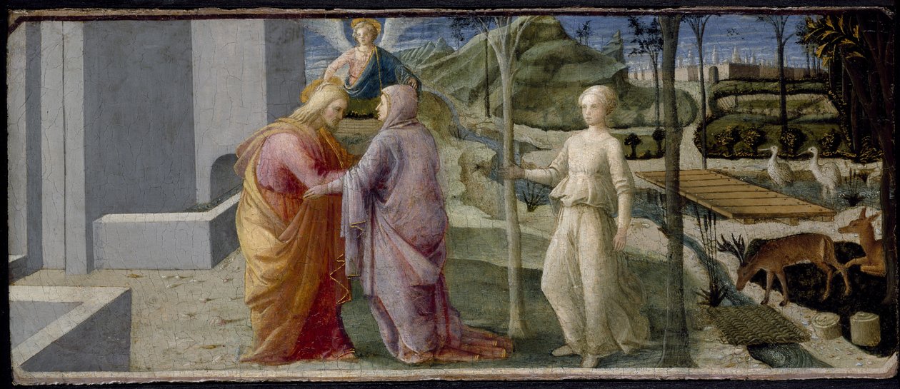 Mødet mellem Joachim og Anna ved Den Gyldne Port, 1400-tallet af Fra Filippo Lippi
