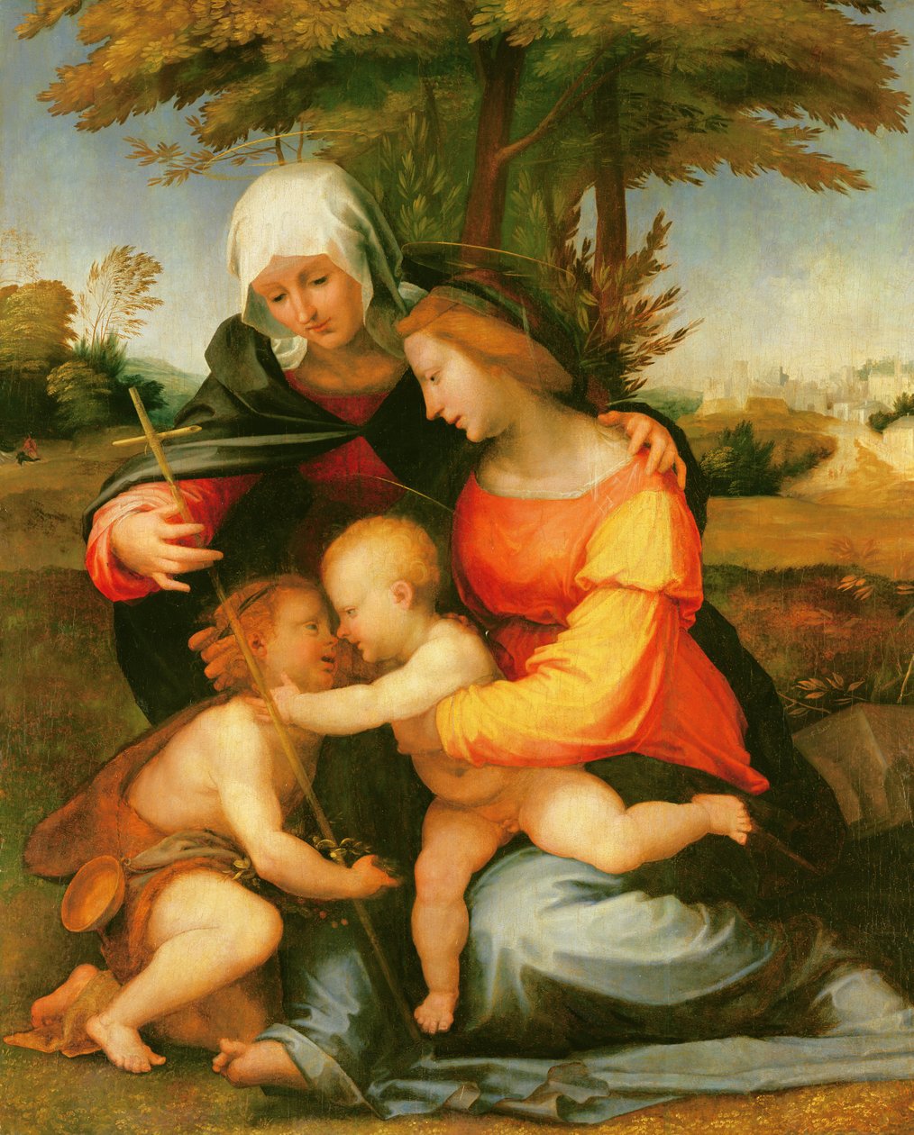 Madonna og barn: St.Elizabeth og spædbarnet St.John Døberen af Fra Bartolomeo