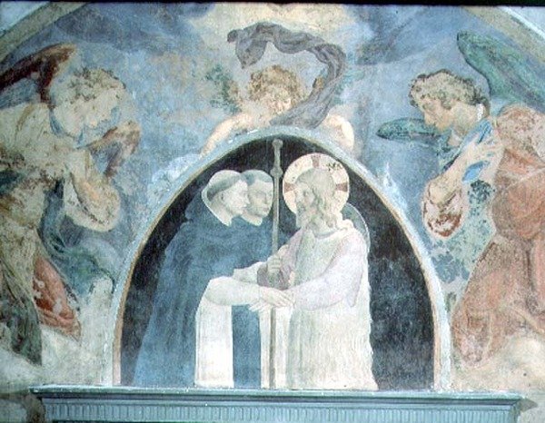 Kristus med pilgrimme (fresko) af Fra (c.1387 1455) Angelico