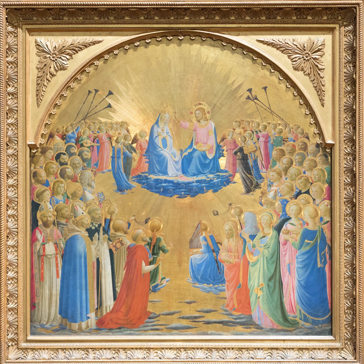 Glorificering af Jomfruen med engle og helgener af Fra (c.1387 1455) Angelico