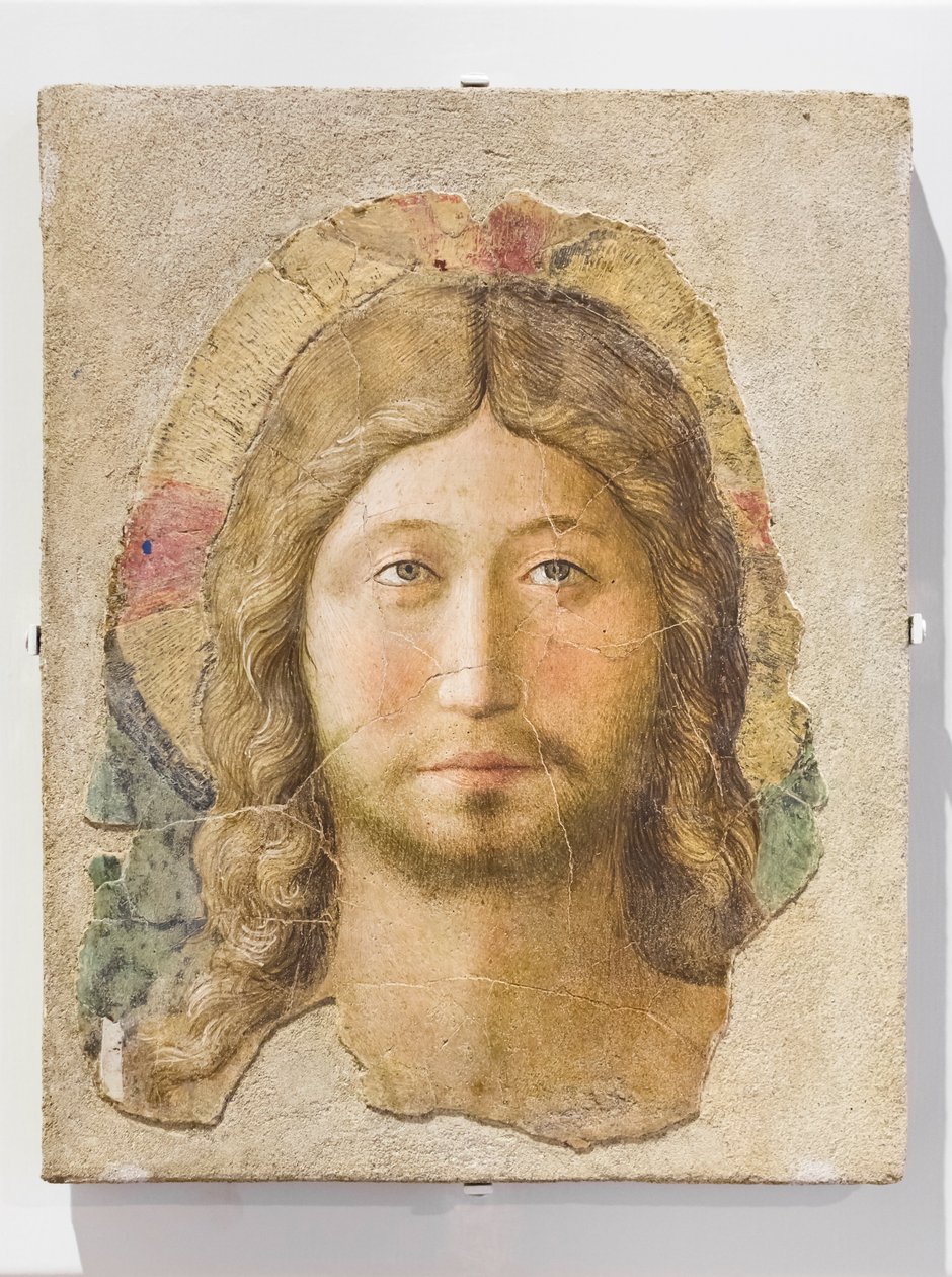 Kristi hoved, midten af det 15. århundrede (fresco) af Fra (c.1387 1455) Angelico