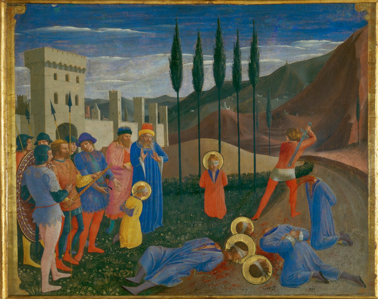 Le martyre de saints Cosme et Damien - De hellige Cosmas og Damians martyrium ... af Fra (c.1387-1455) Angelico