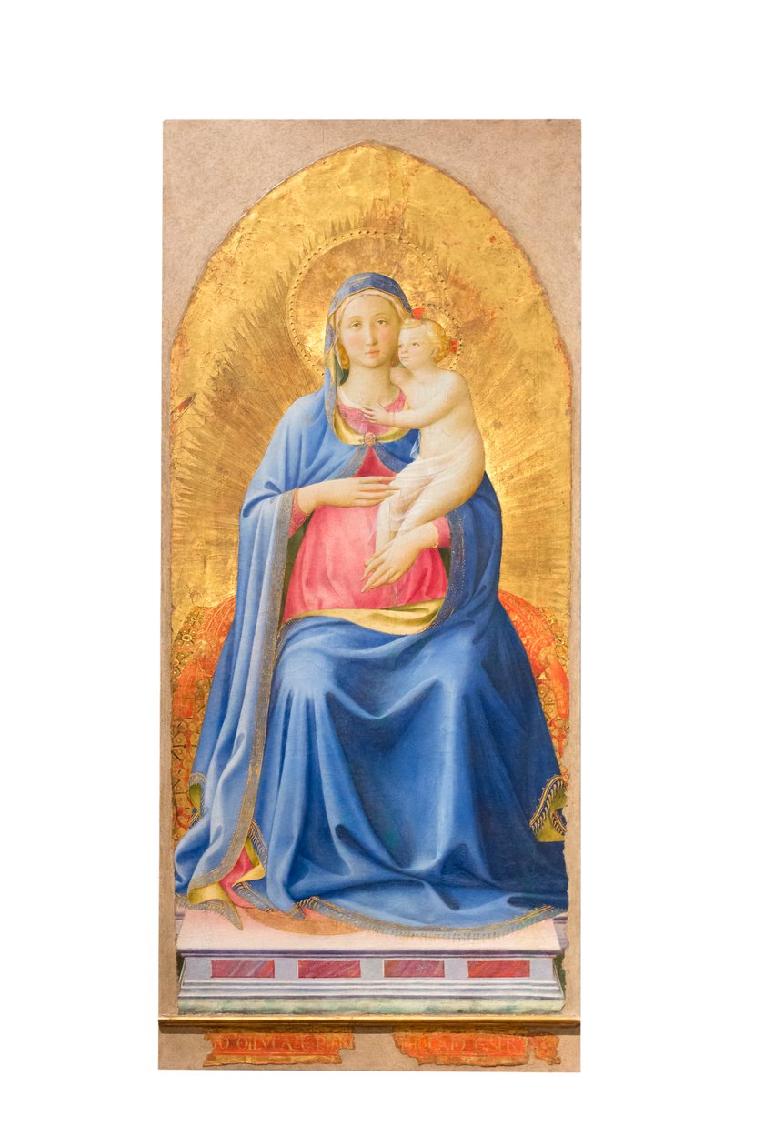Madonna og Child troner af Fra (c.1387 1455) Angelico
