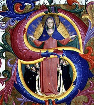 Ms 558 f.156v Historikert initial 
